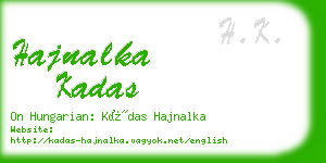 hajnalka kadas business card